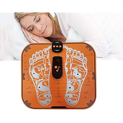 WLKQ EMS & TENS Electric Foot Massager - Foot Circulation Stimulator, Foot Neuropathy Machine, Foot Energizer-Relieve Feet, Legs & Ankles Pain, 15 Intensity Levels and 6 Different Massage Modes,2 pcs Cover