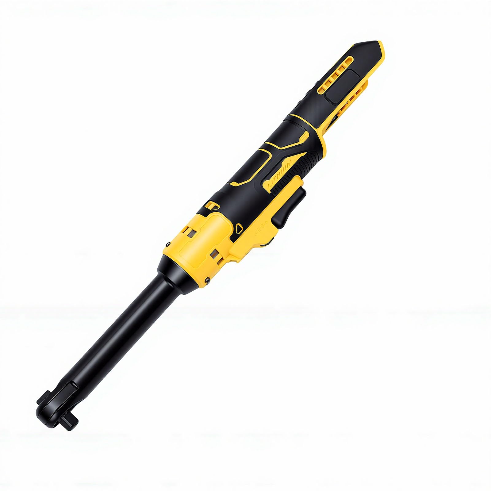 Garsent Bezprzewodowy Klucz Grzechotkowy 3/8 Cala, 74 Ft.lbs Klucz Elektryczny ze wzmocnioną główką 6,3 Cala, Adapterem 1/2 i 1/4, Przedłużaczem Cale — Zasilanie Bateryjne do Ciasnych Miejsc