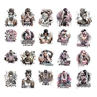 Dtf Shirt Transfers Ready Press - 20 Pcs Iron on Transfers African American Women Heat Transfer Vinyl Patches Decals for T-Shirts Black Girl Clothes Bag Pillow DIY Decor