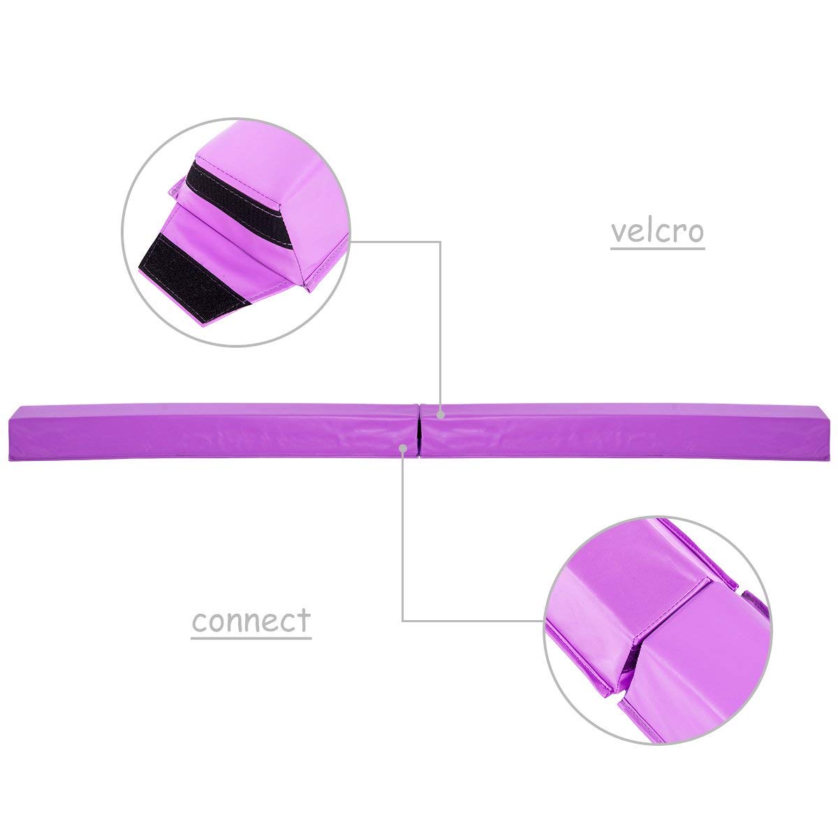 COSTWAY 117 cm Trave di Equilibrio Trave da Ginnastica per Allenamento a Casa, Vari Colori Disponibili
