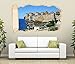 Produktbild 3D Wandtattoo Skyline Korsika Meer Stadt Bonifacio Tapete Wand Aufkleber Wanddurchbruch Deko Wandbild Wandsticker 11N1374, Wandbild Größe F:ca. 140cmx82cm