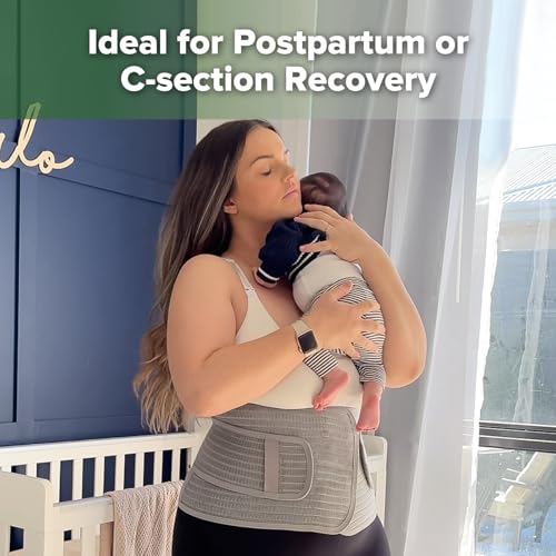 haakaa Postpartum Belly Band, Support Back & Abdomen, Help Natural Delivery & C Section Recovery,Natural Latex,One Size2