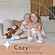 CozyWay Baby Anti-Rutsch-Crew-Socken mit Griffen für Kleinkinder kleine Jungen Mädchen Kleinkinder Kinder nicht rutschen, Jungen einfarbig & gestreift 12 Paar, 3-5 Jahre