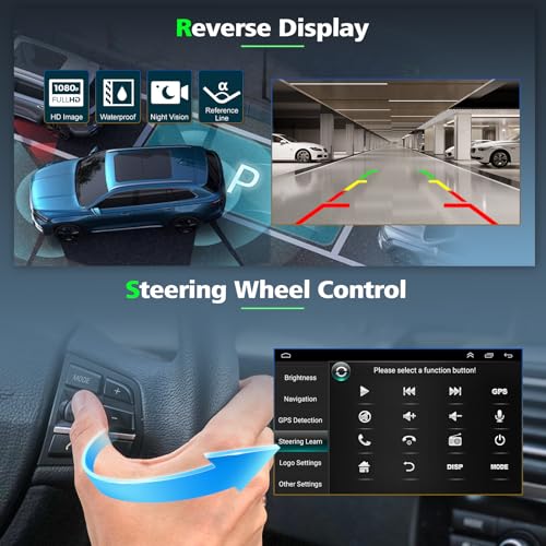 Image of Android 14 Car Stereo for Chrysler 300 2011-2014,8.4 Inch Double Din Car Radio with Carplay & Android Auto, in-Dash Navigation Radio with BT Mirror Link WiFi FM Radio & Backup Camera-2+32G