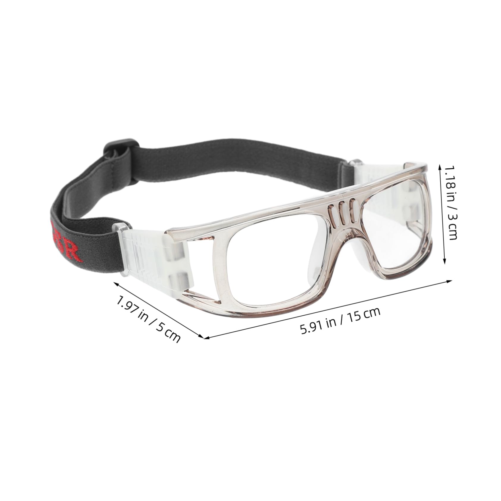 BRIGHTFUFU Shockproof Goggles Basketball Eyewear Anti-Glare Lens Windproof Flexible Straps Sports Safety Glasses