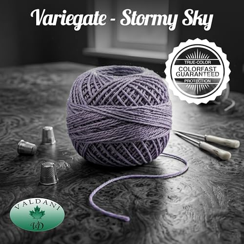 Image of Valdani Pearl Cotton Thread Sz 8 | Variegate - O120 Stormy Sky | 74 Yds /Ball