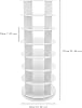 Estante giratorio para zapatos de 7 niveles, organizador vertical de 60 pulg. para clóset | Torre giratoria de 7 niveles que ahorra espacio, diseño de centro hueco, apto para botas, tacones y bolsos, para entrada y dormitorio 5