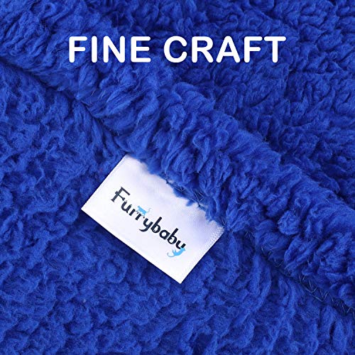 Furrybaby Premium Fluffy Fleece Dog Blanket, Soft And Warm Pet Throw For Dogs & Cats (Small (24 * 32"), Blue Blanket) #TOP3