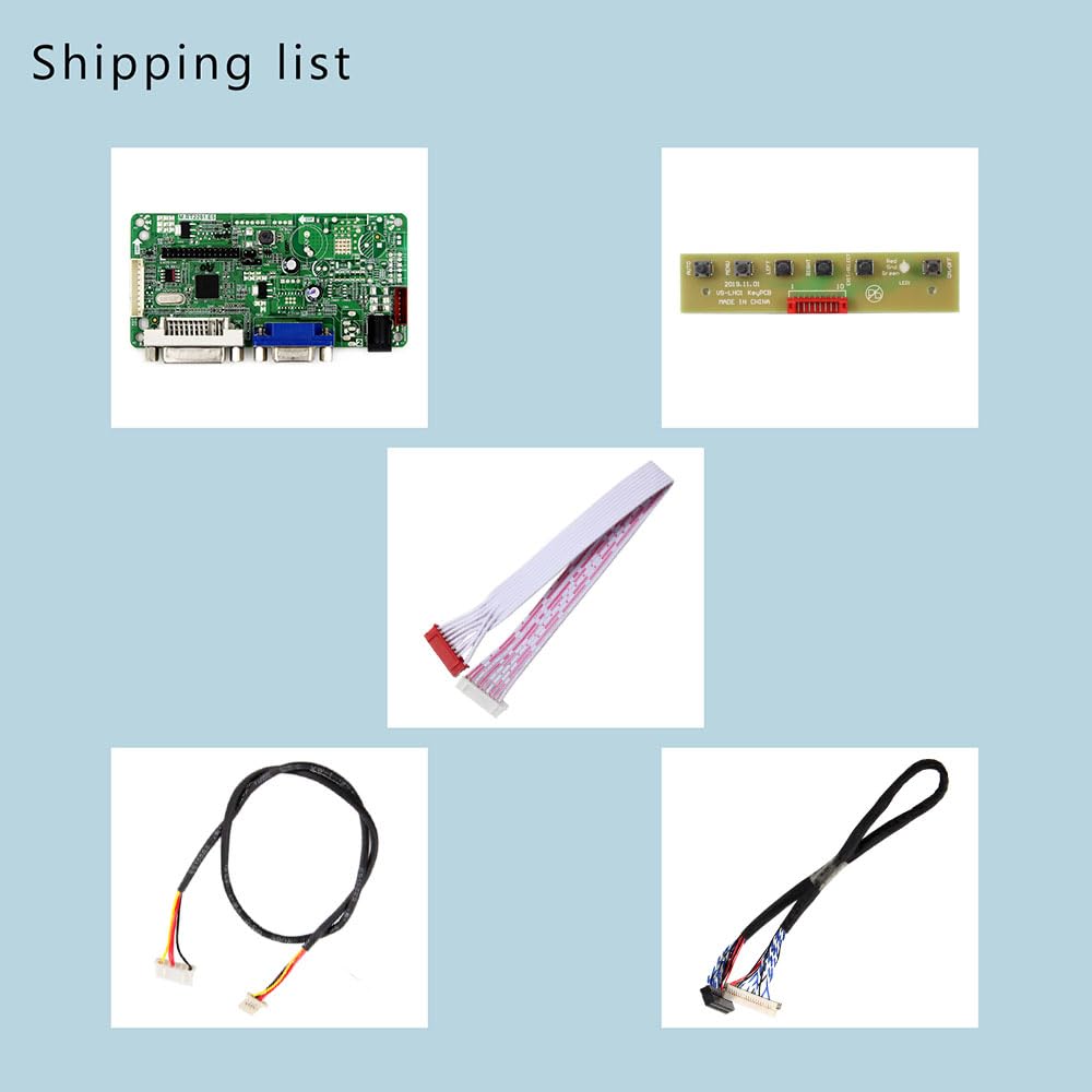 VSDISPLAY Placa de control DVI VGA para pantalla LCD de 8.4 pulgadas 800x600 G084SN05