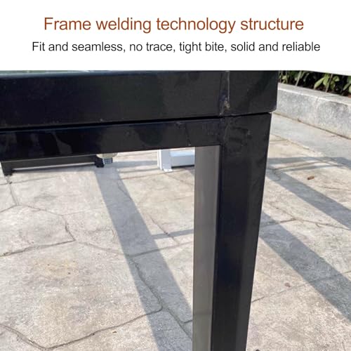 Outdoor Bench, 2-3 Person Garden Benches for Outdoors, Weatherproof Outdoor Backless Bench, Patio Dining Bench Front Porch Benches, for Backyard, Garden, Porch, Patio(White,100cm/39.4in) - Image 6