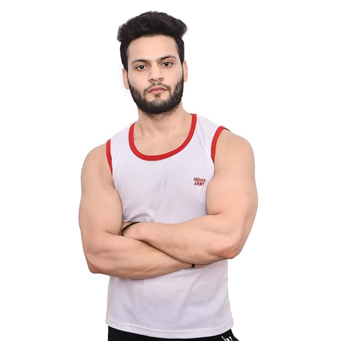 Cotton Indian Army Sando Slim fit Vest for Men-image-1