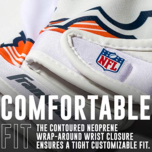 Image of Franklin Sports Youth NFL Football Receiver Gloves - Kids Football Gloves Pair - NFL Team Logos and Silicone Palm