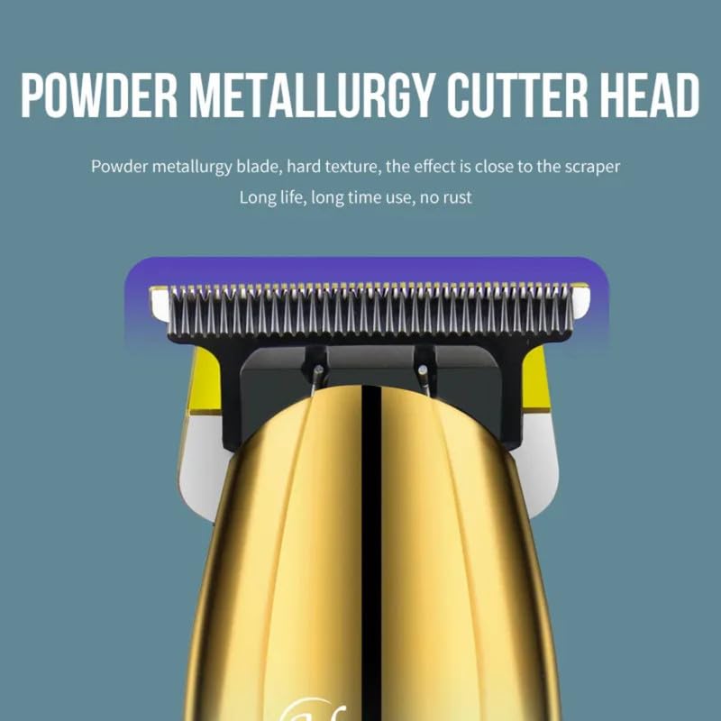 Image of Hatteker HT-667 Digital Display Pro Li Outliner Cordless T Blade Trimmer Professional 0.1 Gaped Outlining For Barbers 0.1Mm Balding Shape up IPX7 Waterproof Powerful Rotary Motor 180 Min Runtime