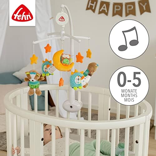 Fehn Müzik Mobil Orman - Orman Hayvanları ile Bebek Uyku Yardımı - Bebek Mobil Müzik Kutusu Melodi - 0-5 Ay arası Bebekler için Müzik Mobil Bebek Yatağı Oyuncak - Görsel 2