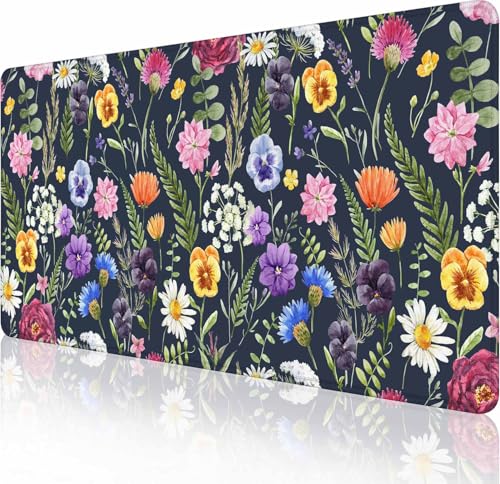 マウスパッド オフィスデスクマット 大型ゲーミングキーボードパッド ステッチエッジ 洗濯可能 滑らかな表面コントロール & 正確 拡張コンピューターマウスマット (31.5 x 11.8インチ) - ブラック コズミックコンステレーションマジック