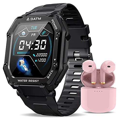 KOSPET Rock Smart Watch for Men with KOSPET Wireless Earbuds