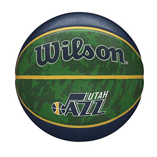 Image of WILSON NBA Team Tiedye Basketball - Size 7-29.5 inch, Utah Jazz