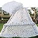 TKLTS Camo Net Militaire Filet de Camouflage Blanc Voile D'ombrage pour Chasse Déco Camping Balcon Terrasse et Jardin Accessoires de Camouflage 1.5X2.5m/4.9X8.2ft