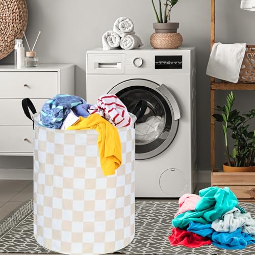 Image of MAIZMZ Girls Laundry Basket Foldable Home Storage Basket Kids Hamper,Toy Box Canvas Organizer Bins for Home /Dorm /Kitchen /Pet /Office /Closet /Shelf /Gift Baskets