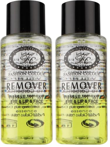 Image of Fashion Colour Makeup Remover Liquid (50ml) | Gentle Cleanser & Make Up Remover For Everyday Use | For Men & Women, Remove 100% Dirt, Pollution (Free Makeup Removing Cotton Pads) (MR01-1C) (Pack of 2)