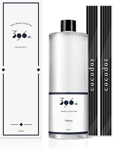 Miniatura 9 de 396 St. Recambios de aceite perfumado de vainilla y lavanda para difusor de caña, 16.9 onzas, 10 varillas de varillas de fibra, fragancia para el