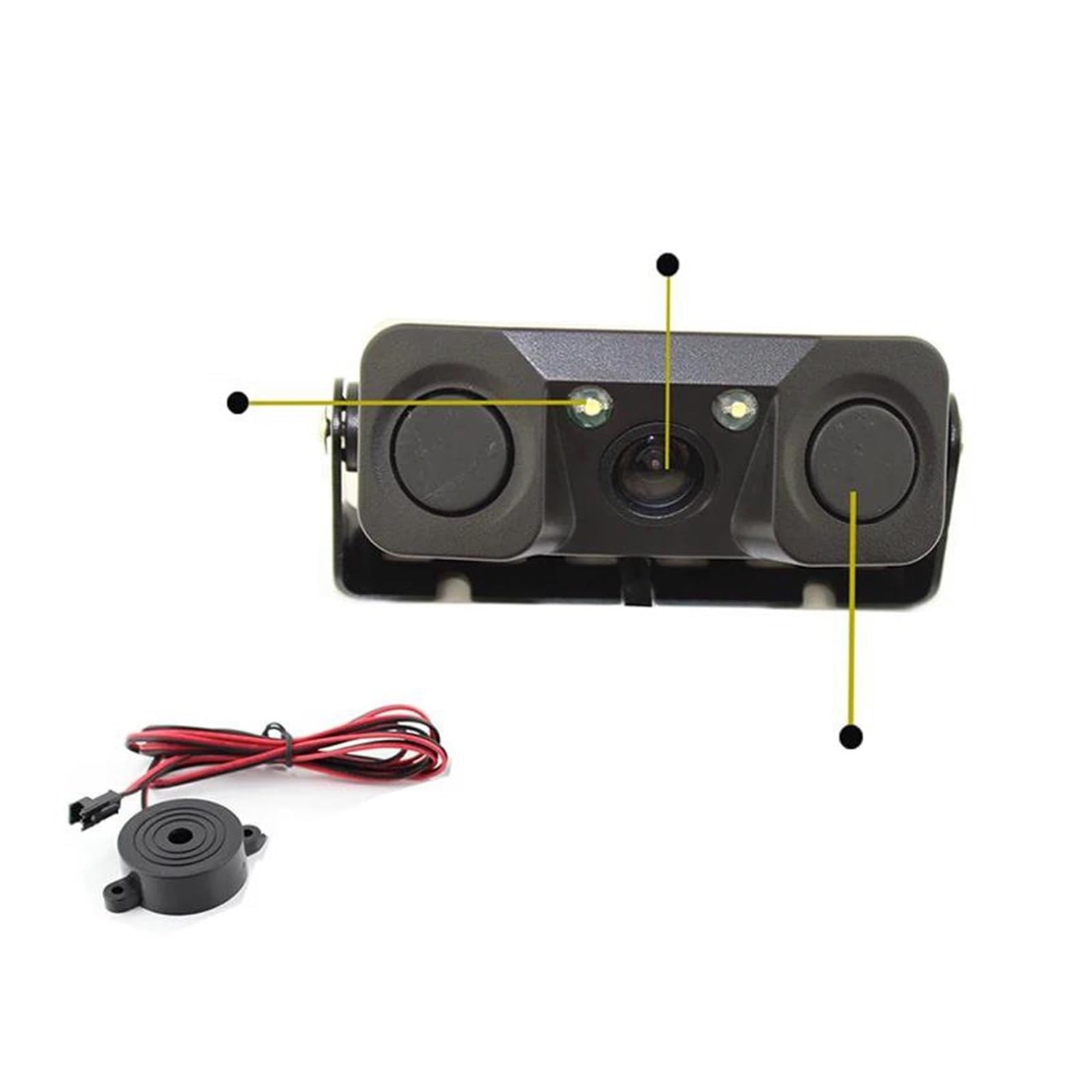 Retrocamera Kit Telecamera Retromarcia Auto HD 3 in 1 Sensore Rilevamento Radar Parcheggio Visione Notturna Impermeabile Retromarcia Retrocamera Auto