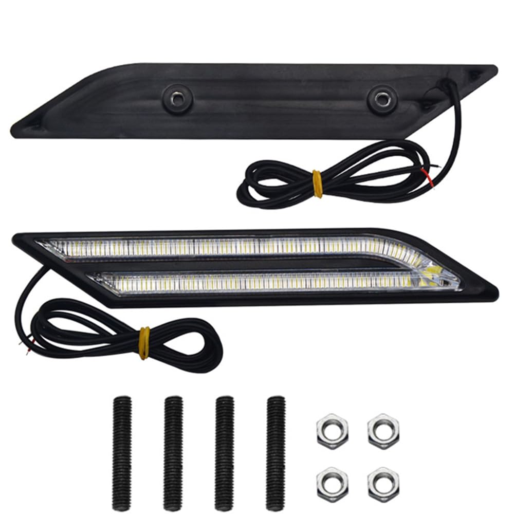 BAKUGO 2 Stück Auto Tagfahrlicht Super Helles Taglicht Universal Auto Styling Wasserdicht 33 LED-White