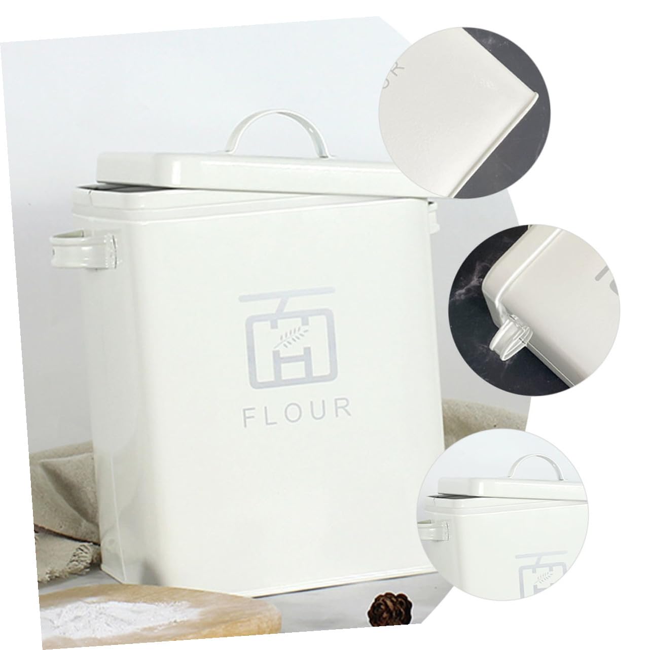 Cabilock Caja Cubo De Harina Recipientes Herméticos Para Alimentos Contenedores De Alimentos Dispensador De Alimentos Suministro De Cocina Productos Domésticos Planchar Arroz