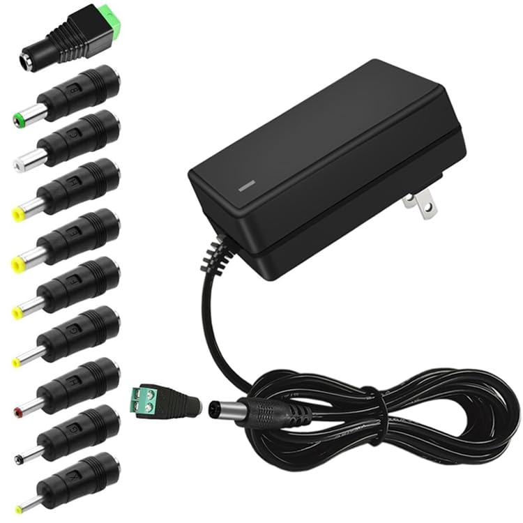 15V 2A DC Power Supply AC 100V-240V Input to DC 15 Volt 2 Amp 1.6A 1A Switching Power Supply Converter 5.5mm x 2.5mm/ 2.1mm DC Plug and 10 More Sizes Tips Output DC 15V 2a Adapter Transformer-image-26