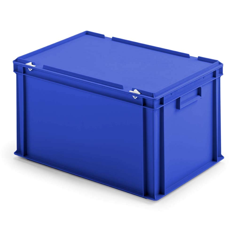 BRB 3x Ordner-Archivboxen für je 7 Ordner (A4, breiter Rücken), inkl. Transportroller (blau)