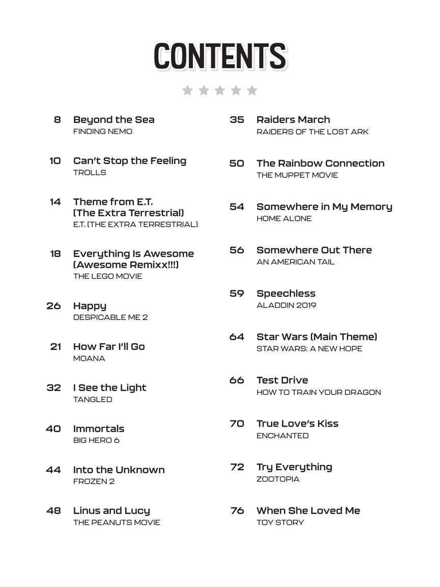 Movie Songs for Kids Easy Piano Songbook with Lyrics | 20 Fun Songs from Trolls, Moana, Frozen 2, Toy Story and More | Hal Leonard Sheet Music for Beginners and Young Pianists - Image 3