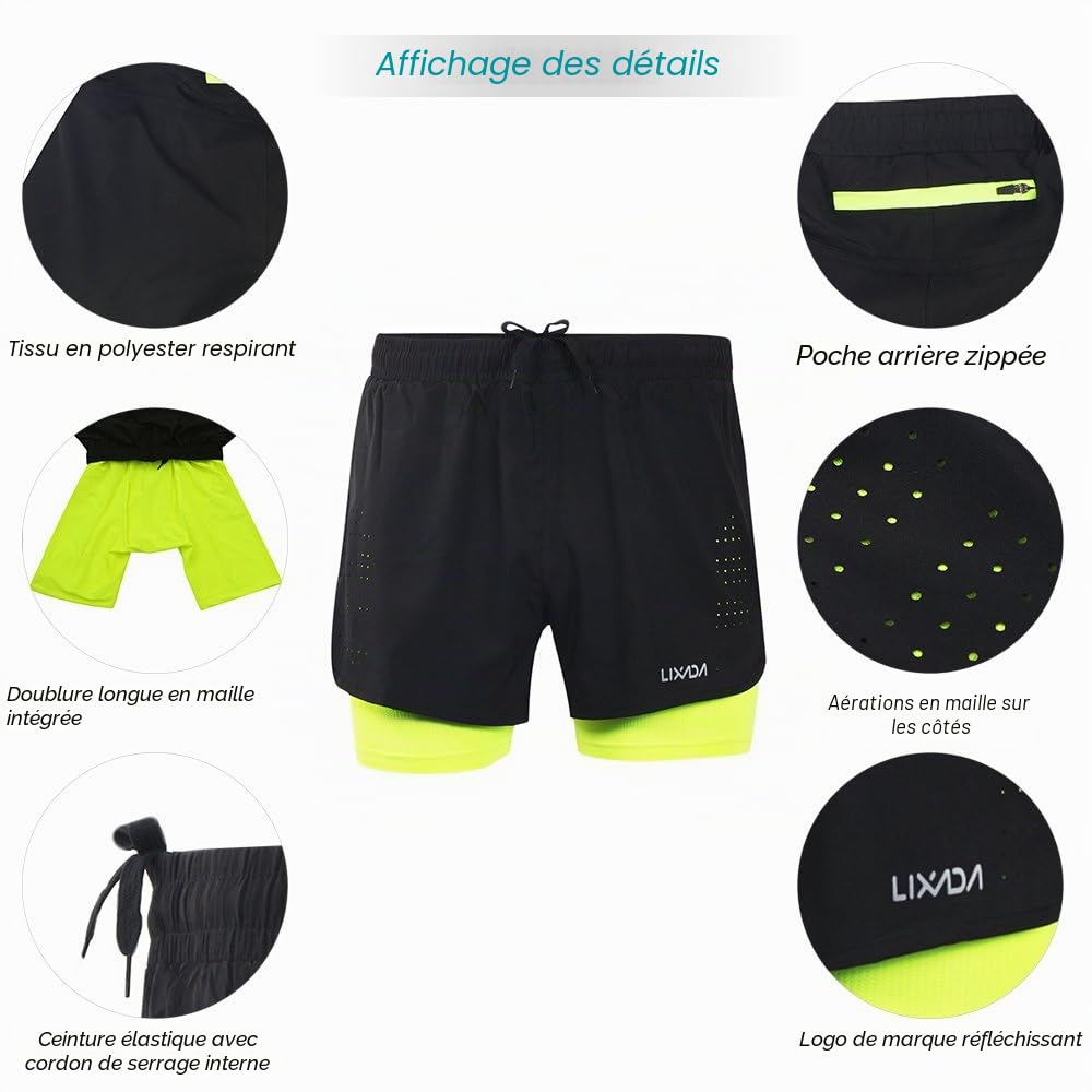 LIXADA Running Shorts - 短裤 - Actif - Homme