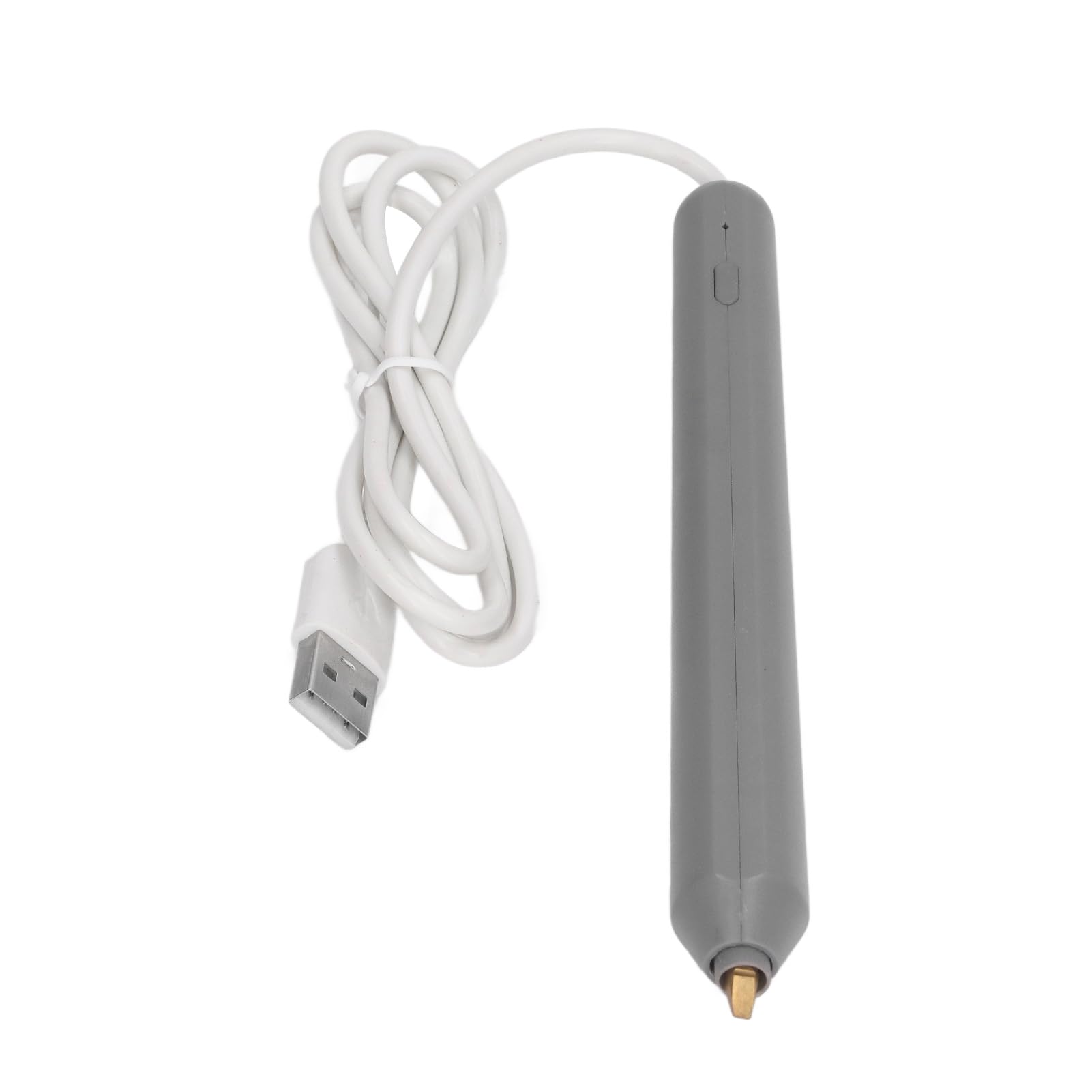 Długopis z gorącą folią, Długopis z folią termiczną ABS USB z 4 Końcówkami Pióra do Tłoczenia i Wytłaczania Folii, Narzędzie do Pisania z cienką końcówką Rękodzieła na Papierze (SILVER)
