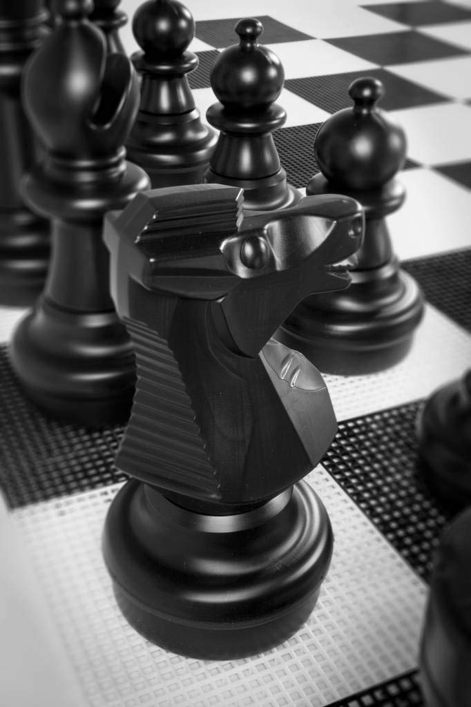 Ubergames Gartenschach - Schachfiguren + Matte und Tasche, Wasserdicht und UV-beständig, 32 Stück, 2-12+ Jahre, Strategie-Brettspiel