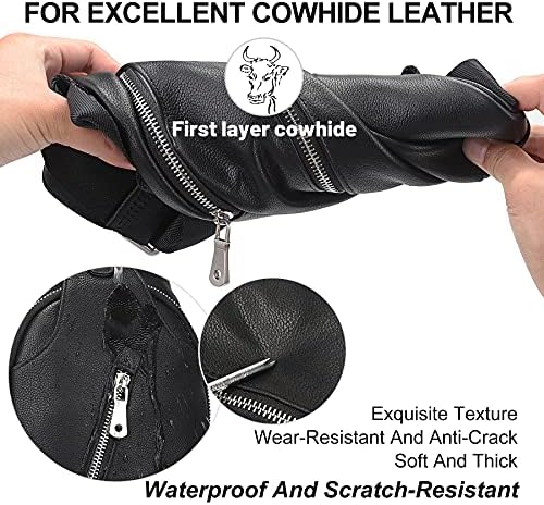 Augus Men's Leather Crossbody Bags Chest Shoulder Bag Vintage Backpack Exquisite MetalClip Anti Theft Waterproof for Travel 5 Augus Men's Leather Crossbody Bags Chest Shoulder Bag Vintage Backpack Exquisite MetalClip Anti Theft Waterproof for Travel