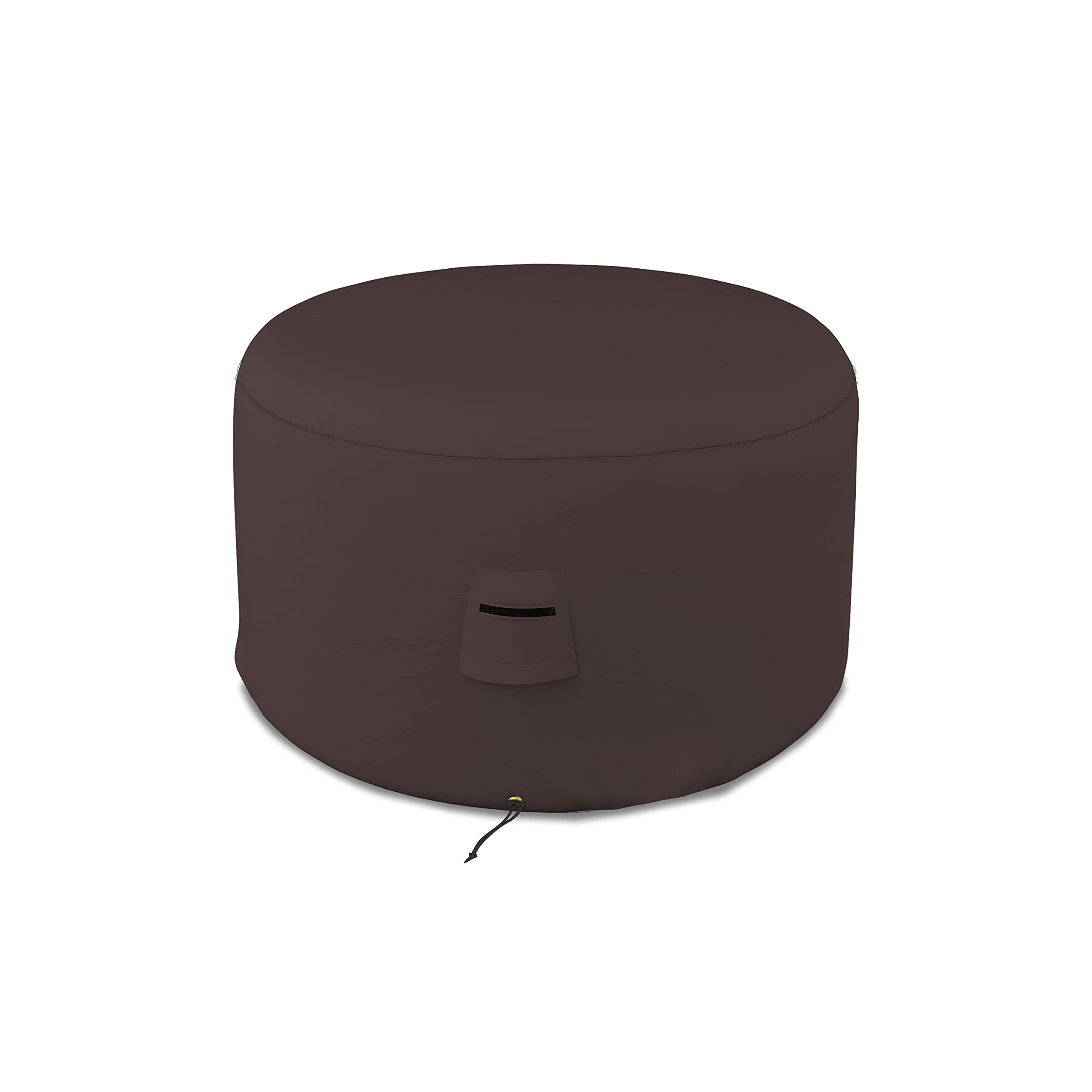 Covers & All Round Ottoman Cover, 12 Oz PVC Waterproof, UV & Weather Resistant Patio Garden Furniture Stool Protector Indoor Outdoor Use with Air Vents & Drawstrings (34