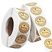 500pcs YOGET 1.5 Inch Round Handmade with Love Sticker,Thank You Stickers Roll Kraft Paper Strong Adhesive Stickers