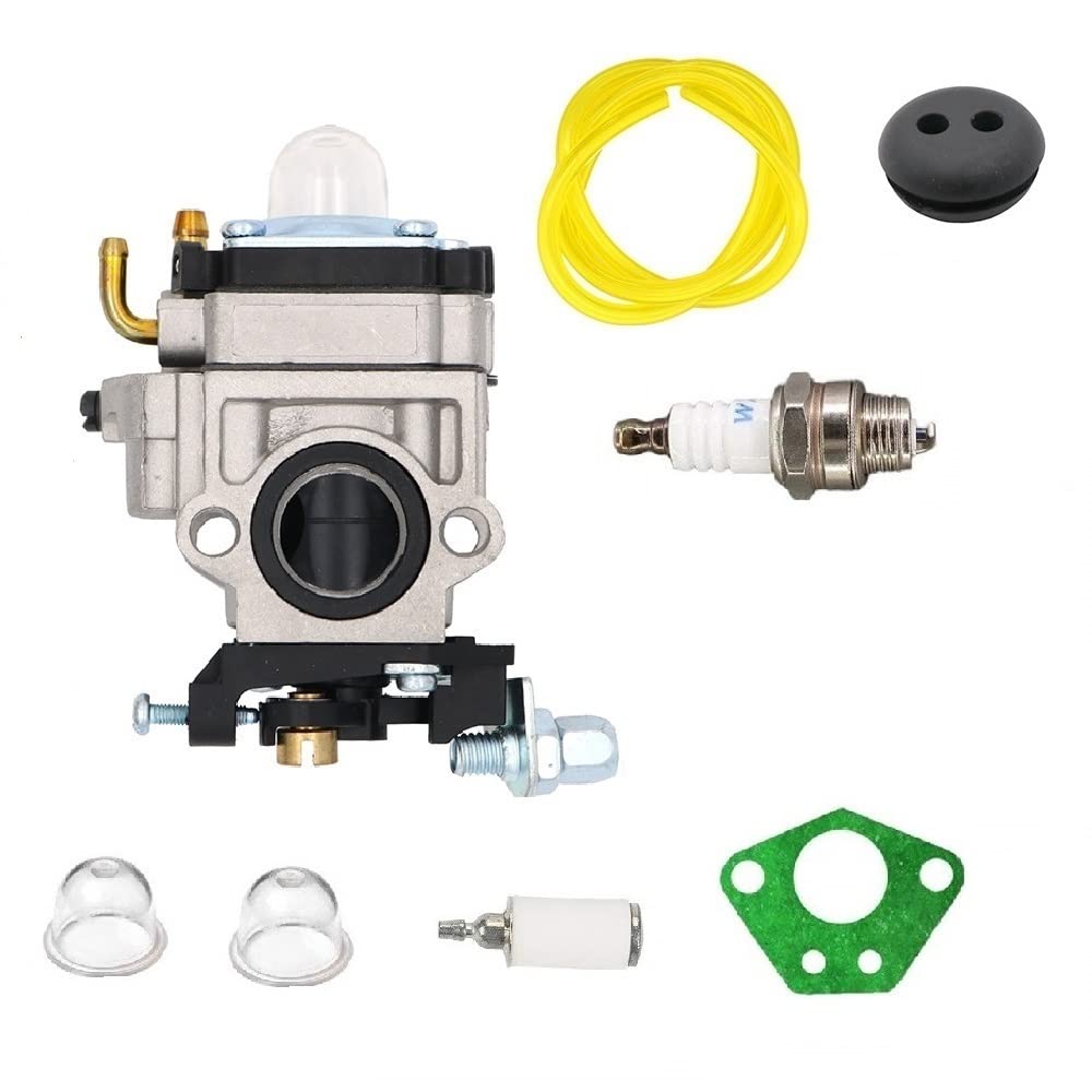 SAKITAM Carburetor Kit for Gas 2 Cycle 43cc Powermate PCV43 Southland Mini Cultivator SCV43 Tiller Motor Parts Fuel Line Filter Grommet Kit