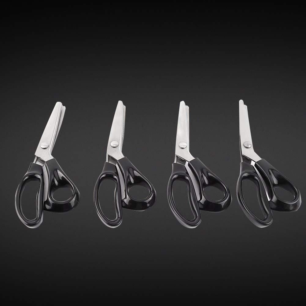 Pinking Shear Stainless Steel Fabric Decorative Round/Triangle Scissors Tailor Dressmaking Sewing Tool(7mm)