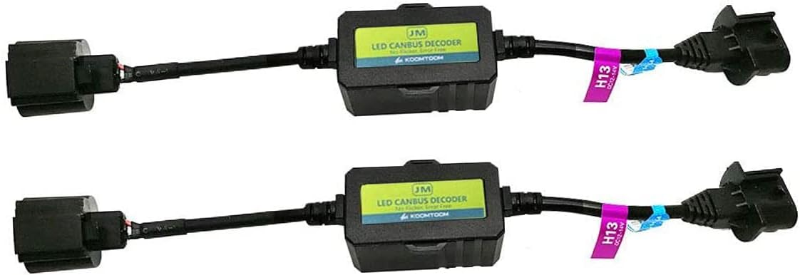 Led Headlight Decoder H13 Canbus Resistor Anti-Flicker Harness Decoder for LED Headlight Flicker/Dashboard Warning