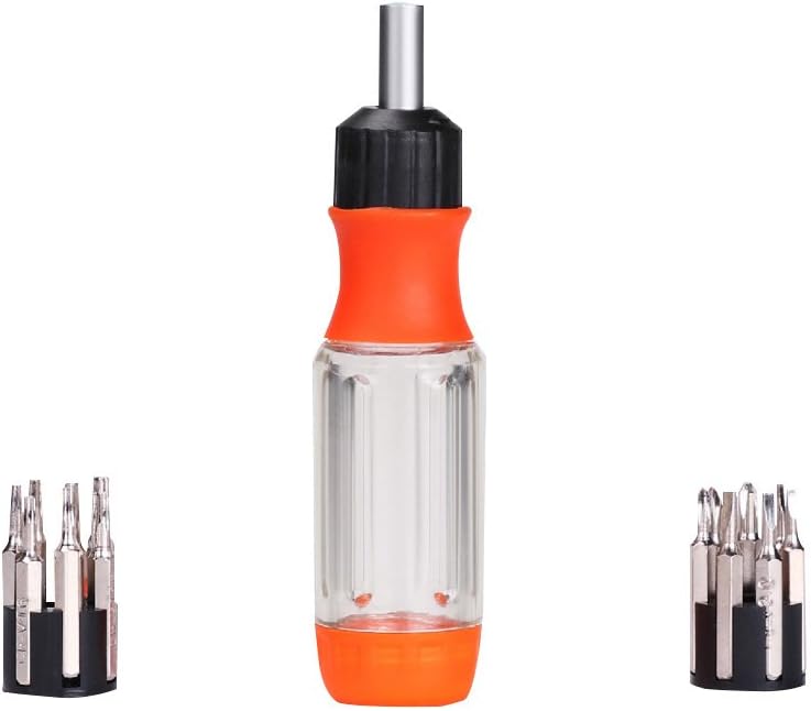SHOWHASH Mini Portable Ratcheting Screwdriver Bits Set Hand Tool Ratcheting Precision Screwdriver Set (14 in 1)