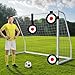 Sorandy Soccer Target Discs Set, Adjustable Angle and Height Multifunctional Football Goal Practice Targets Set with Enhanced Support Straps for Both Individual and Team Practices