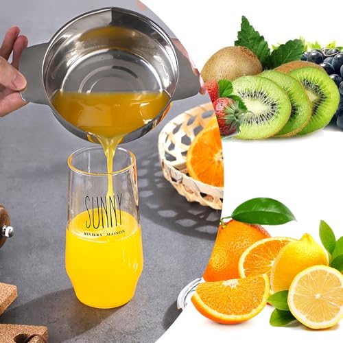 2 Presse Agrumes Manuel, Presse Orange Manuel Inox Presse Citron Manuel Rotation Presse, Pour Presser Citrons Oranges Agrumes Verts Citrons Verts Professionnel Inox – Image 4