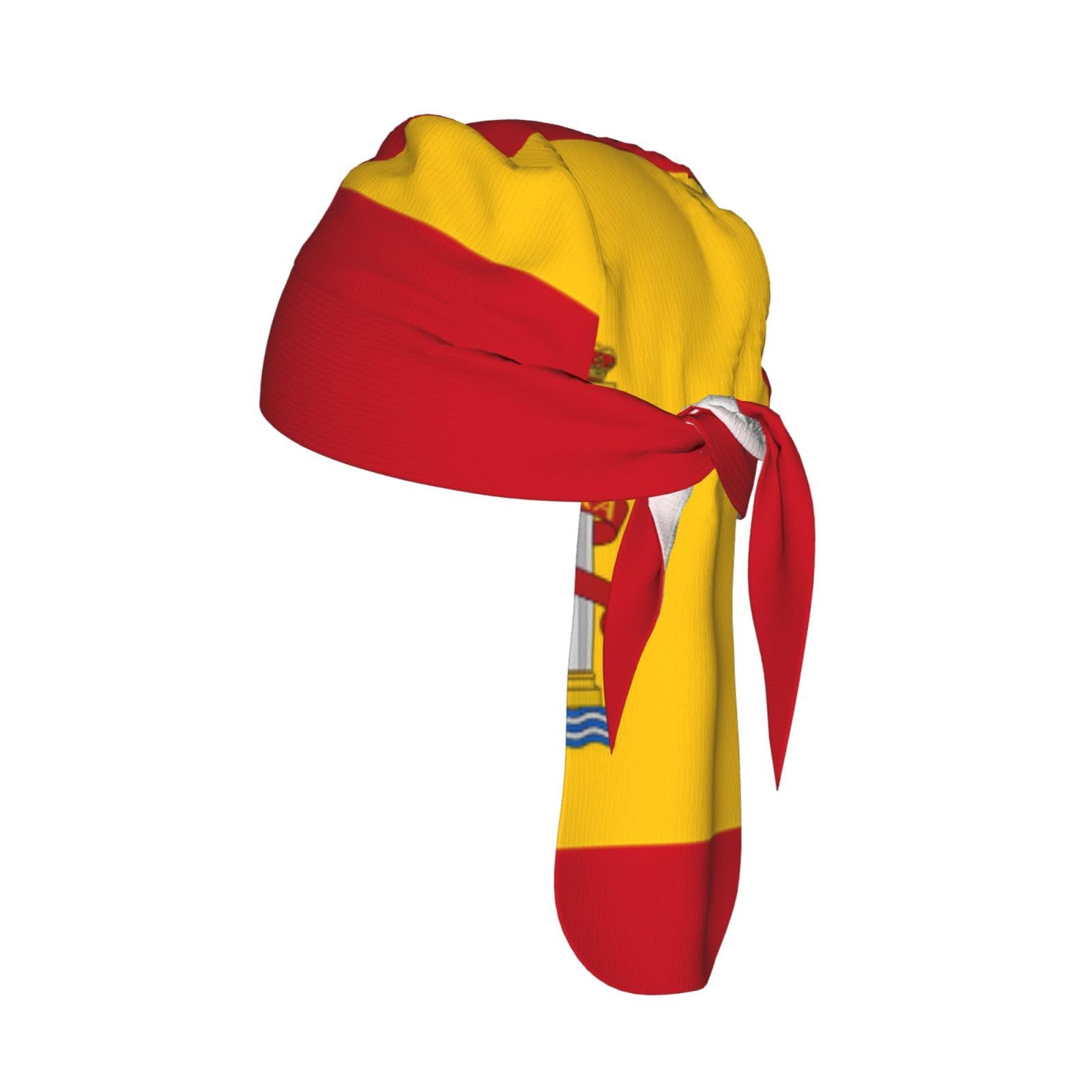 Gorra de ciclismo transpirable con bandera de España, banda para el sudor que absorbe la humedad para cascos, de secado rápido, para hombres y mujeres, correr, senderismo, color negro