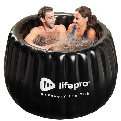Lifepro 2-Person Portable Ice Bath Tub for Athletes XL - Self-Inflatable Ice Bath Tub for Adults- Foldable Ice Pod Cold Plunge Tub for Outdoor Ice Bath - Durable Ice Plunge Tub for Ice Baths at Home