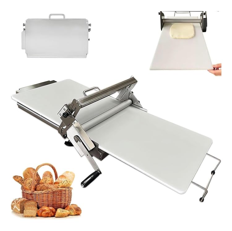 JIANGYUXINLI Laminadora de Masa Manual compacta, laminadora de Masa de Acero Inoxidable, Máquina Laminadora Masa Manual, para Mazapán y Hojaldre | Máquina de Fondant Fácil