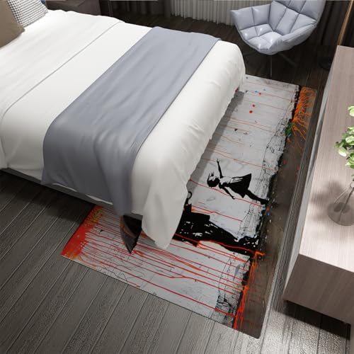 Tapis graffiti salon 180x240 cm grand format style street art multicolore