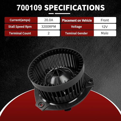 Image of Vetmor 700109 HVAC Heater Blower Motor with Fan Fit for Buick Rainier 04-07, Chevy Trailblazer ext 02-09, GMC Envoy 02-09, Envoy XL 02-06, Oldsmobile Bravada 02-04, Saab 9-7x 05-09# 52498916