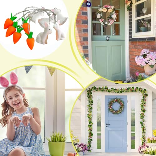 Luces de Pascua LED de zanahoria con cable flexible y pilas 5
