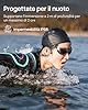 SHOKZ Cuffie sport a conduzione ossea OpenSwim Pro, auricolari wireless Open-Ear impermeabili IP68 con Bluetooth 5.4, 32 GB storage MP3, micr. con canc. rumore, 9 ore ripr. per corsa e nuoto, Grigio